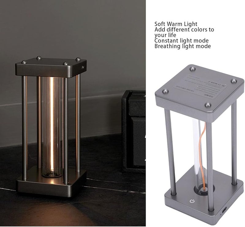 Column Shape Touch Control LED Desk Lamp Warm Light for Bedroom Living Room Battery Included - Image 4